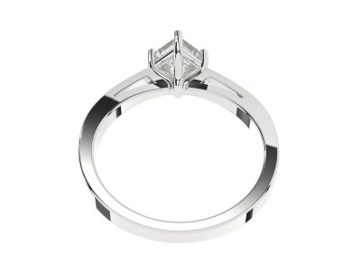 Güzel nişan yüzüğü arka planda izole edildi. 