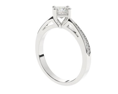 Güzel nişan yüzüğü arka planda izole edildi. 