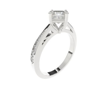 Güzel nişan yüzüğü arka planda izole edildi. 