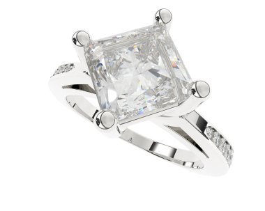 Güzel nişan yüzüğü arka planda izole edildi. 