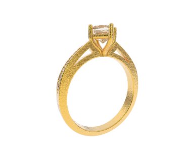 Güzel nişan yüzüğü arka planda izole edildi. 