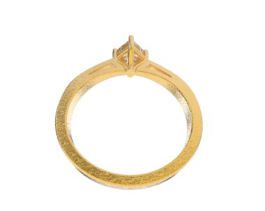 Güzel nişan yüzüğü arka planda izole edildi. 