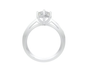 Güzel nişan yüzüğü arka planda izole edildi. 