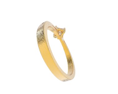 Güzel nişan yüzüğü arka planda izole edildi. 