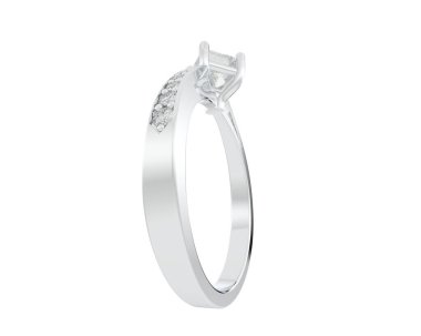 Güzel nişan yüzüğü arka planda izole edildi. 