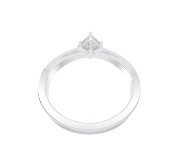 Güzel nişan yüzüğü arka planda izole edildi. 