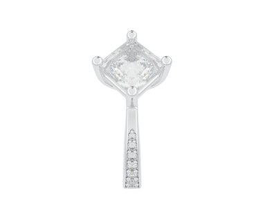 Güzel nişan yüzüğü arka planda izole edildi. 