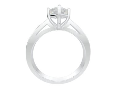 Güzel nişan yüzüğü arka planda izole edildi. 