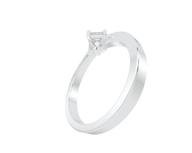 Güzel nişan yüzüğü arka planda izole edildi. 