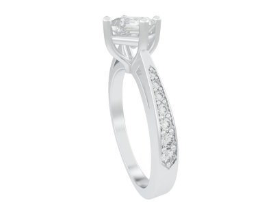 Güzel nişan yüzüğü arka planda izole edildi. 