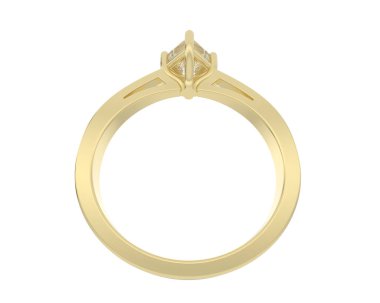 Güzel nişan yüzüğü arka planda izole edildi. 