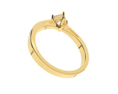 Güzel nişan yüzüğü arka planda izole edildi. 