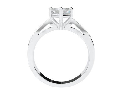 Güzel nişan yüzüğü arka planda izole edildi. 