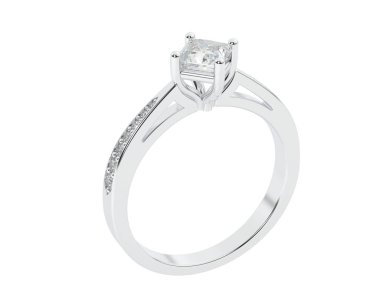 Güzel nişan yüzüğü arka planda izole edildi. 