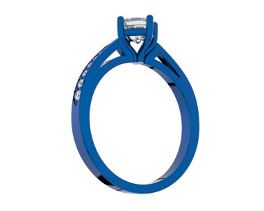 Güzel nişan yüzüğü arka planda izole edildi. 