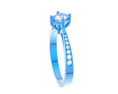 Güzel nişan yüzüğü arka planda izole edildi. 