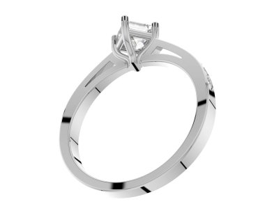 Güzel nişan yüzüğü arka planda izole edildi. 