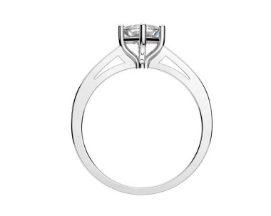 Güzel nişan yüzüğü arka planda izole edildi. 