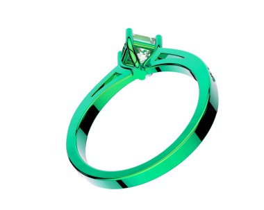 Güzel nişan yüzüğü arka planda izole edildi. 