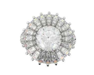 Güzel nişan yüzüğü arka planda izole edildi. 