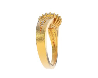 Güzel nişan yüzüğü arka planda izole edildi. 