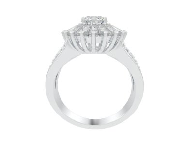 Güzel nişan yüzüğü arka planda izole edildi. 