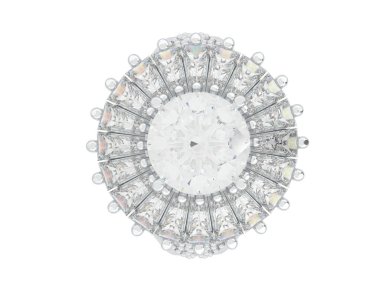 Güzel nişan yüzüğü arka planda izole edildi. 