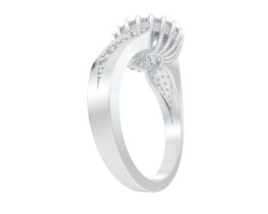 Güzel nişan yüzüğü arka planda izole edildi. 