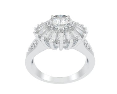 Güzel nişan yüzüğü arka planda izole edildi. 