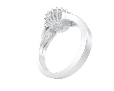 Güzel nişan yüzüğü arka planda izole edildi. 