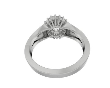 Güzel nişan yüzüğü arka planda izole edildi. 