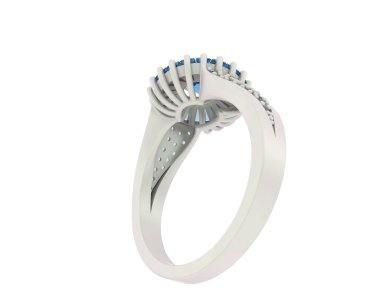 Güzel nişan yüzüğü arka planda izole edildi. 