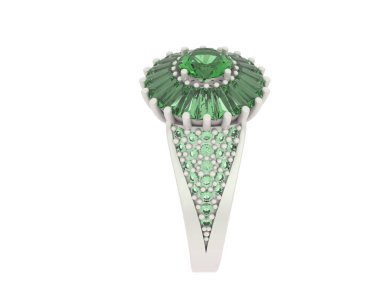 Güzel nişan yüzüğü arka planda izole edildi. 