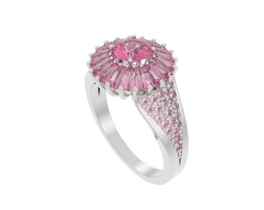 Güzel nişan yüzüğü arka planda izole edildi. 