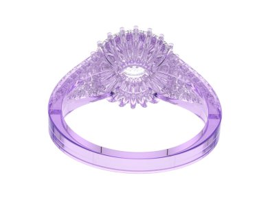 Güzel nişan yüzüğü arka planda izole edildi. 