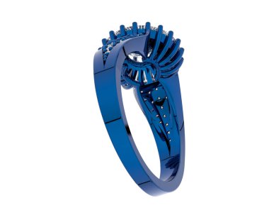 Güzel nişan yüzüğü arka planda izole edildi. 