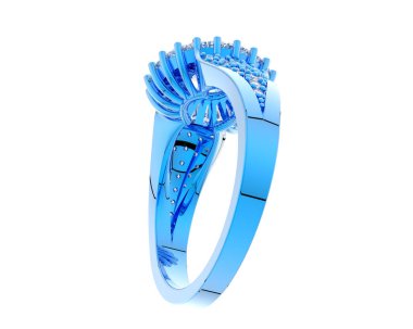 Güzel nişan yüzüğü arka planda izole edildi. 