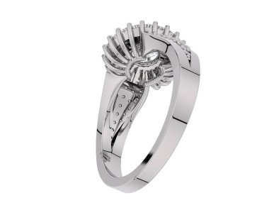 Güzel nişan yüzüğü arka planda izole edildi. 