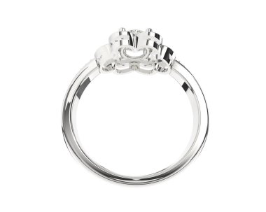 Güzel nişan yüzüğü arka planda izole edildi. 