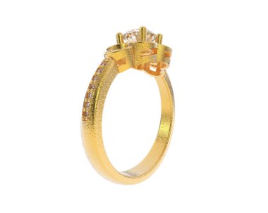 Güzel nişan yüzüğü arka planda izole edildi. 