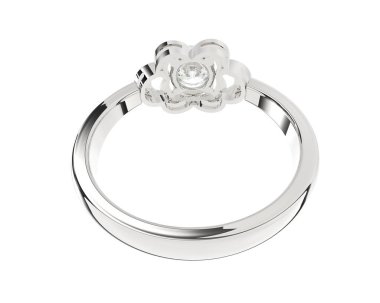 Güzel nişan yüzüğü arka planda izole edildi. 