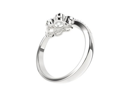 Güzel nişan yüzüğü arka planda izole edildi. 