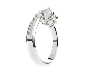 Güzel nişan yüzüğü arka planda izole edildi. 