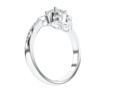 Güzel nişan yüzüğü arka planda izole edildi. 