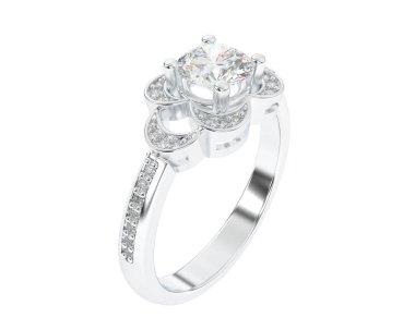 Güzel nişan yüzüğü arka planda izole edildi. 