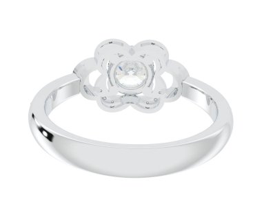 Güzel nişan yüzüğü arka planda izole edildi. 