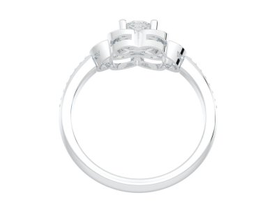 Güzel nişan yüzüğü arka planda izole edildi. 