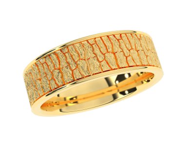 Güzel nişan yüzüğü arka planda izole edildi. 