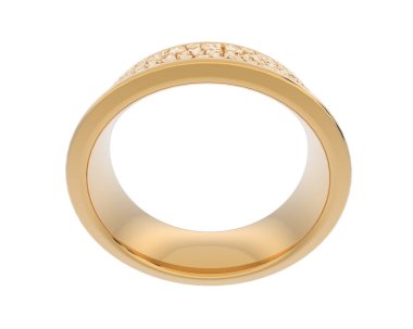 Güzel nişan yüzüğü arka planda izole edildi. 