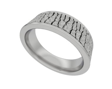 Güzel nişan yüzüğü arka planda izole edildi. 